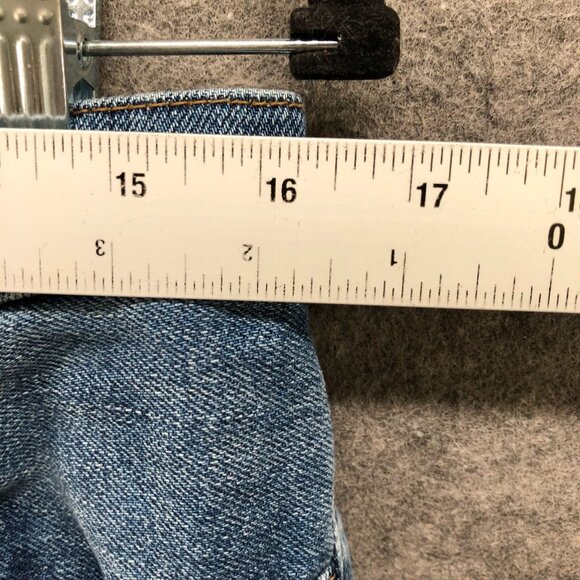 Uniqlo High Rise Straight Jean Womens 30 Blue Stretch Medium Wash - Picture 7 of 10